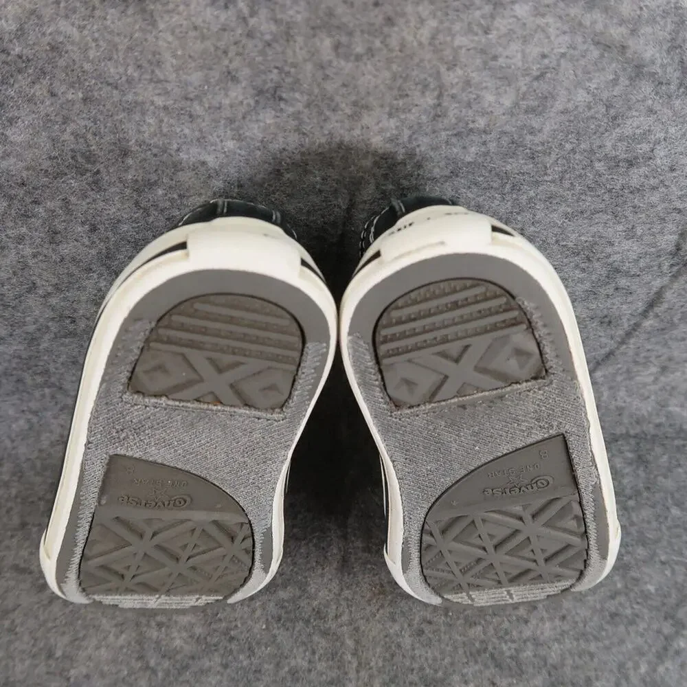 Converse Shoes Toddler 8 Sneakers One Star Casual Baby Infant Canvas Black Flat